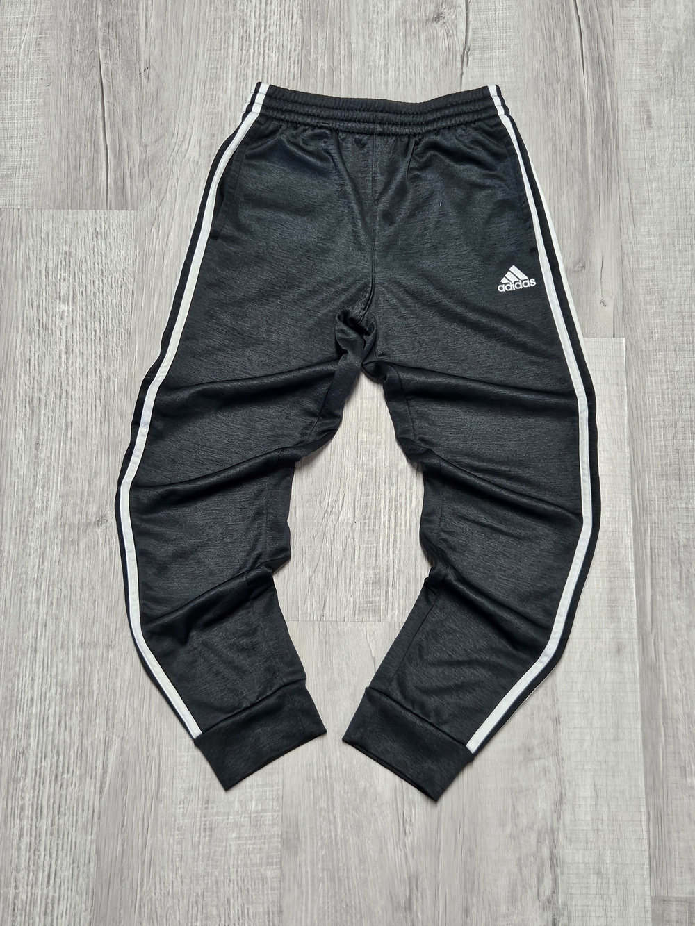 Adidas Kids Black Track Pants with Side Stripes